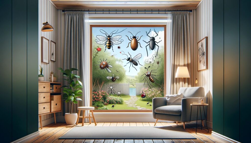 bugs on window screen