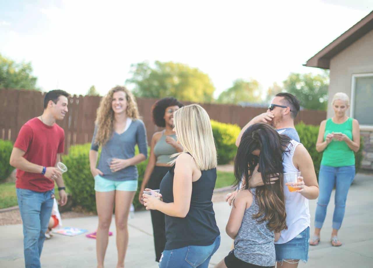 residents discussing 